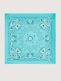 Silk Bandana - TURQUOISE - Large Size